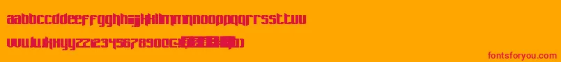 Pastcorps Font – Red Fonts on Orange Background