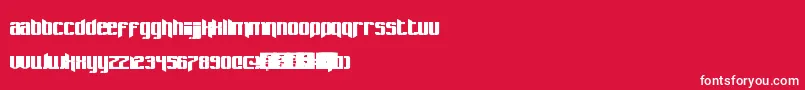 フォントPastcorps – 赤い背景に白い文字