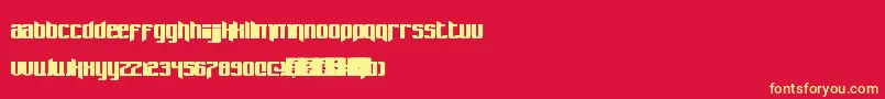 Pastcorps Font – Yellow Fonts on Red Background