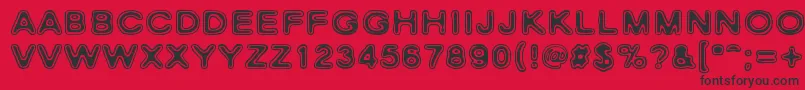 RhoCassiopeiae Font – Black Fonts on Red Background