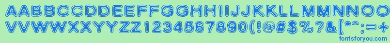 RhoCassiopeiae Font – Blue Fonts on Green Background