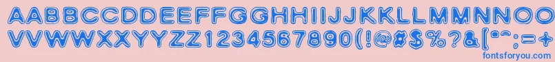 RhoCassiopeiae Font – Blue Fonts on Pink Background