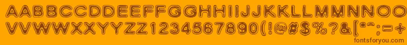 RhoCassiopeiae Font – Brown Fonts on Orange Background