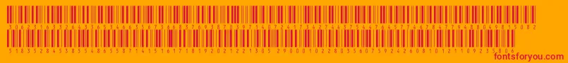 フォントV300001 – オレンジの背景に赤い文字