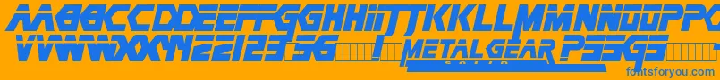 Metag Font – Blue Fonts on Orange Background