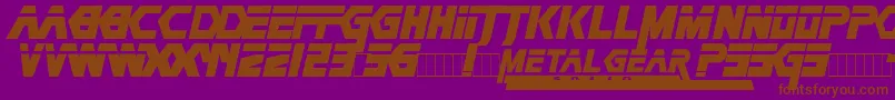 Metag-Schriftart – Braune Schriften auf violettem Hintergrund