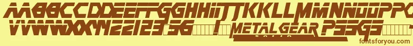 Metag Font – Brown Fonts on Yellow Background
