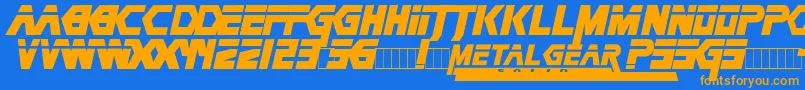 Fonte Metag – fontes laranjas em um fundo azul