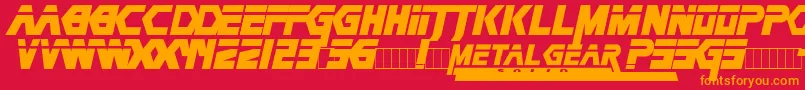 Metag Font – Orange Fonts on Red Background