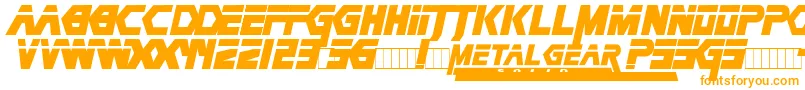 フォントMetag – 白い背景にオレンジのフォント
