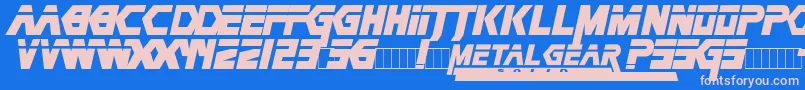 fuente Metag – Fuentes Rosadas Sobre Fondo Azul