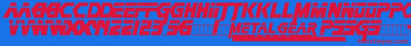 Metag Font – Red Fonts on Blue Background