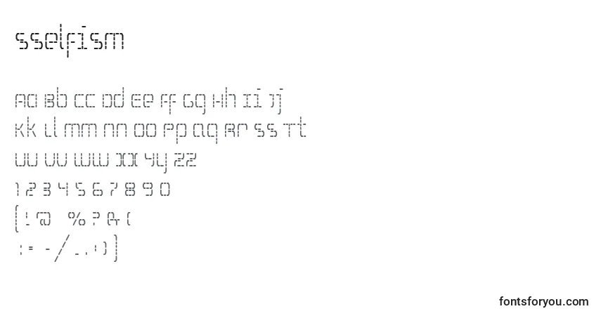 Шрифт SSelfism – алфавит, цифры, специальные символы