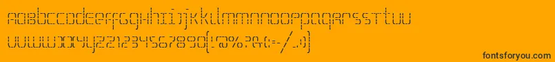 SSelfism-Schriftart – Schwarze Schriften auf orangefarbenem Hintergrund