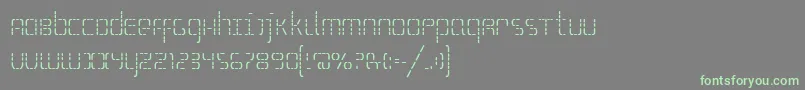 Шрифт SSelfism – зелёные шрифты на сером фоне