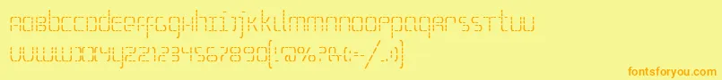 SSelfism Font – Orange Fonts on Yellow Background