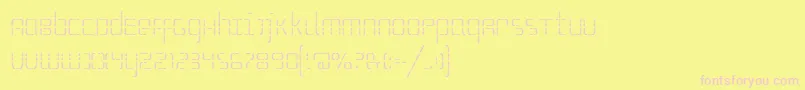 Шрифт SSelfism – розовые шрифты на жёлтом фоне