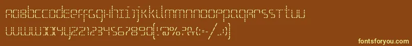 Шрифт SSelfism – жёлтые шрифты на коричневом фоне