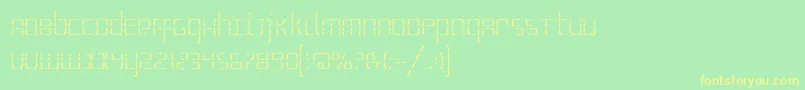 SSelfism Font – Yellow Fonts on Green Background