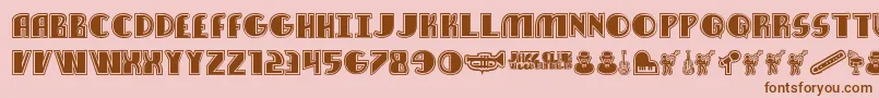 JazzClub Font – Brown Fonts on Pink Background