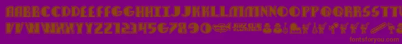 JazzClub Font – Brown Fonts on Purple Background