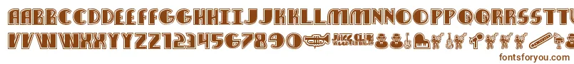 JazzClub Font – Brown Fonts on White Background