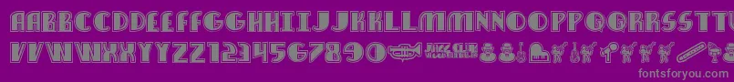 Czcionka JazzClub – szare czcionki na fioletowym tle