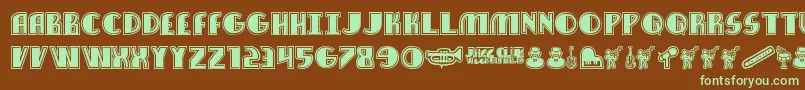 JazzClub Font – Green Fonts on Brown Background