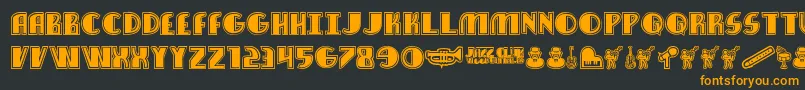 JazzClub Font – Orange Fonts on Black Background