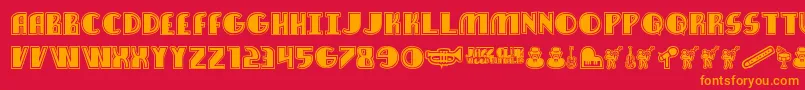 More about JazzClub Font JazzClub Font – Orange Fonts on Red Background