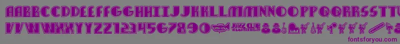 JazzClub Font – Purple Fonts on Gray Background