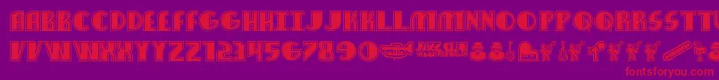 JazzClub Font – Red Fonts on Purple Background