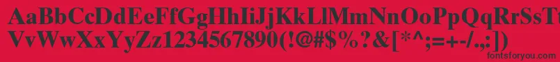 TimesTenGreekBold Font – Black Fonts on Red Background