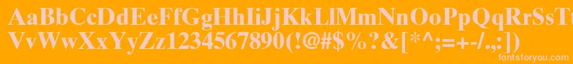 TimesTenGreekBold Font – Pink Fonts on Orange Background