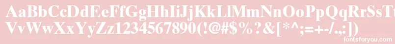 TimesTenGreekBold Font – White Fonts on Pink Background