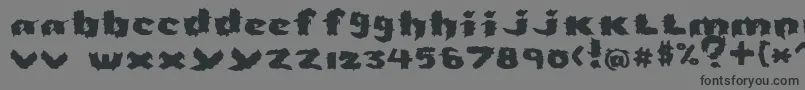 フォントSevered – 黒い文字の灰色の背景