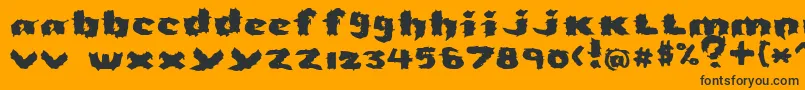 Severed Font – Black Fonts on Orange Background