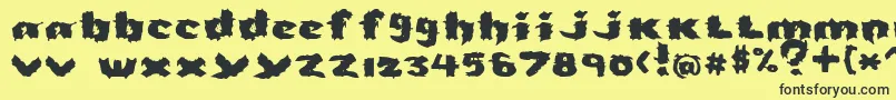 Severed Font – Black Fonts on Yellow Background