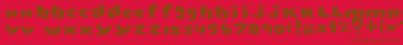 Severed Font – Brown Fonts on Red Background