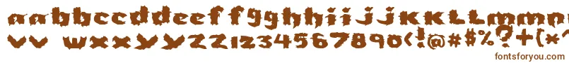 Severed-fontti – ruskeat fontit valkoisella taustalla