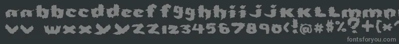 Severed Font – Gray Fonts on Black Background
