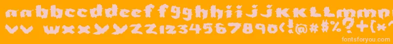 Severed Font – Pink Fonts on Orange Background