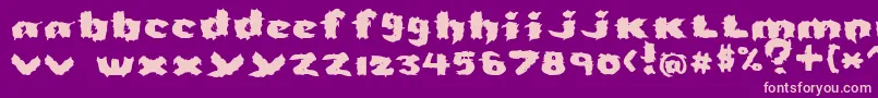 Severed Font – Pink Fonts on Purple Background