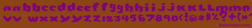Severed Font – Purple Fonts on Brown Background