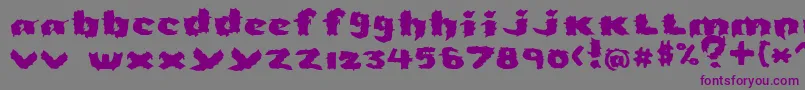 Шрифт Severed – фиолетовые шрифты на сером фоне