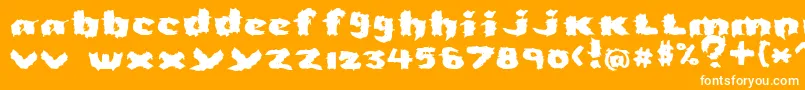 Severed Font – White Fonts on Orange Background