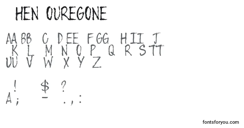 Schriftart WhenYoureGone – Alphabet, Zahlen, spezielle Symbole