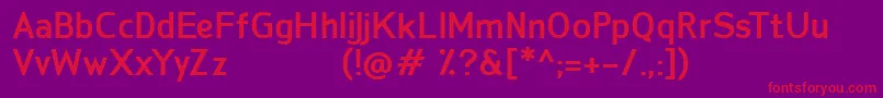 SanFredianoBold Font – Red Fonts on Purple Background