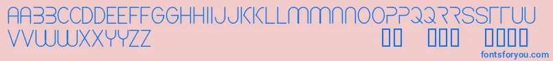 CfspaceshipRegular Font – Blue Fonts on Pink Background