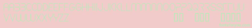 CfspaceshipRegular Font – Green Fonts on Pink Background